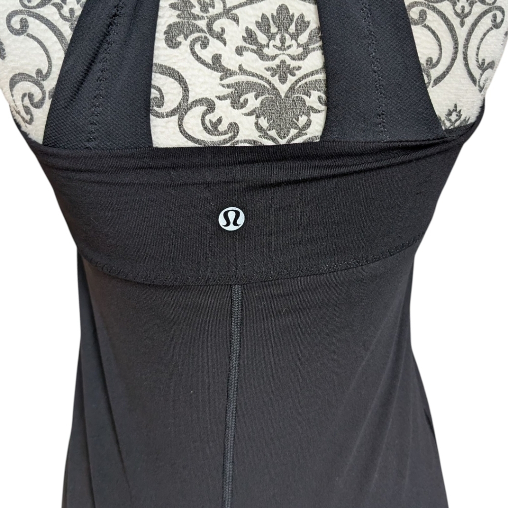 Lululemon Scoop Me Up Tank Women 6 Black Stretchy Workout - Picture 6 of 8